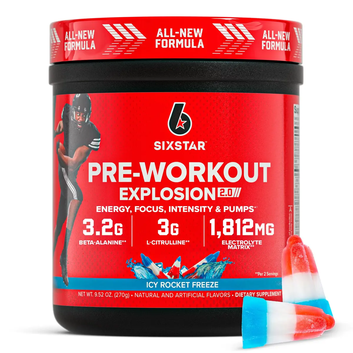 Six Star Pre-Workout Powder for Men & Women 9.52oz | Extreme Energy & Focus - main product image