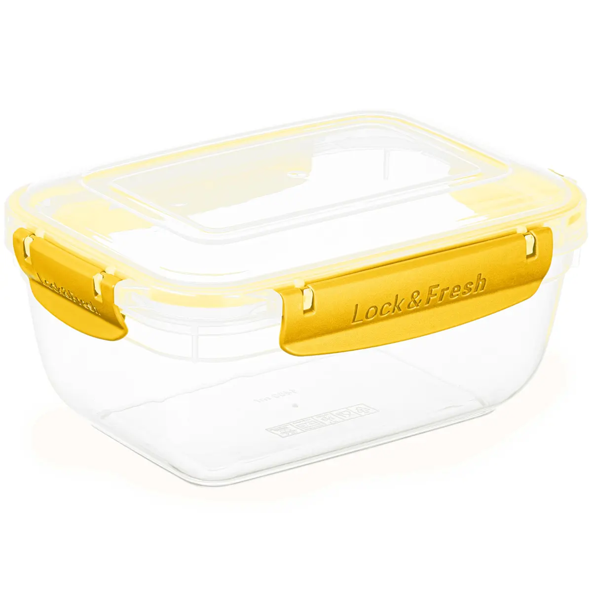Superio Airtight Food Storage Container with Lid - 1.4 L (48 Oz / 6 Cups) Yellow | BPA-Free, Leakproof, Stackable, Microwave & Freezer Safe - main product image