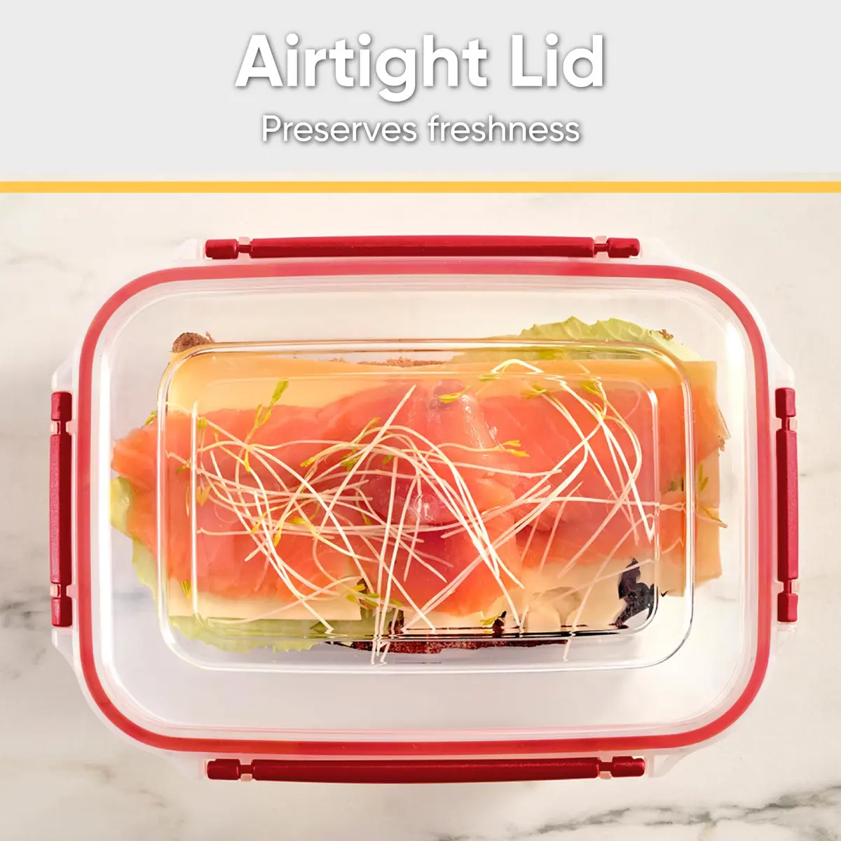 Superio Food Storage Container 80 Oz | Leakproof, Airtight & BPA Free - view 6