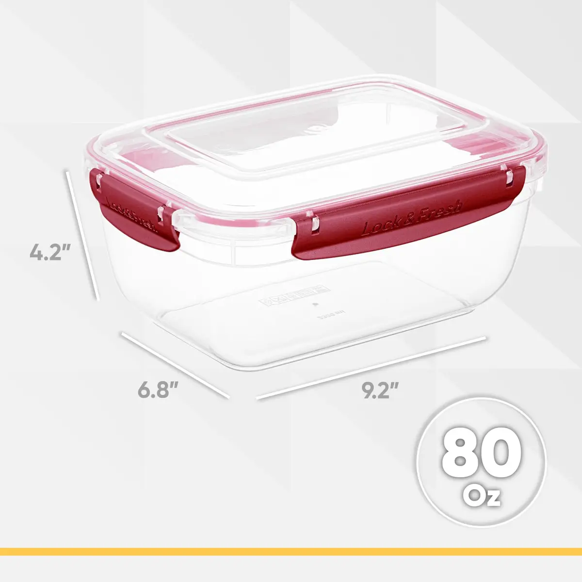 Superio Food Storage Container 80 Oz | Leakproof, Airtight & BPA Free - view 2