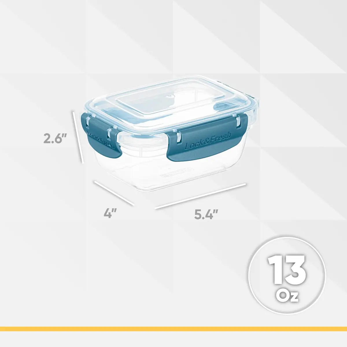 Superio Lock & Fresh Airtight Food Storage Container 13 oz | Leakproof & BPA-Free Kitchen Organizer - view 2