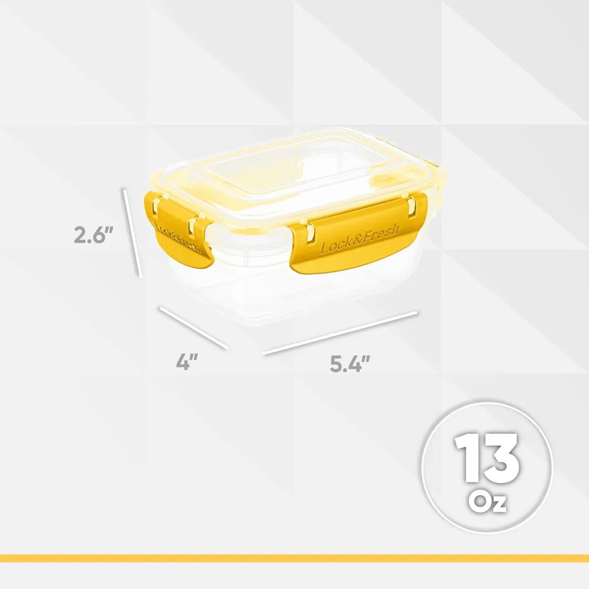 Superio Plastic Food Storage Container with Airtight Lid 13 oz | Leakproof & BPA Free - view 2