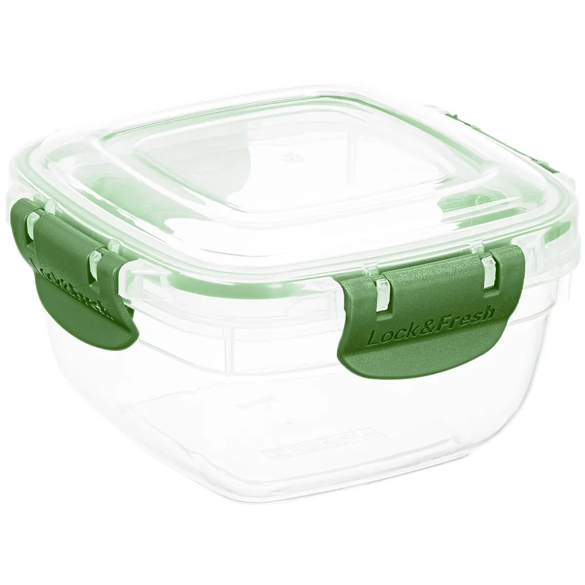 Superio Lock & Fresh Airtight Food Storage Container 16 oz | Leak-Proof, BPA Free, Square Sealed Food Container in Green - main product image
