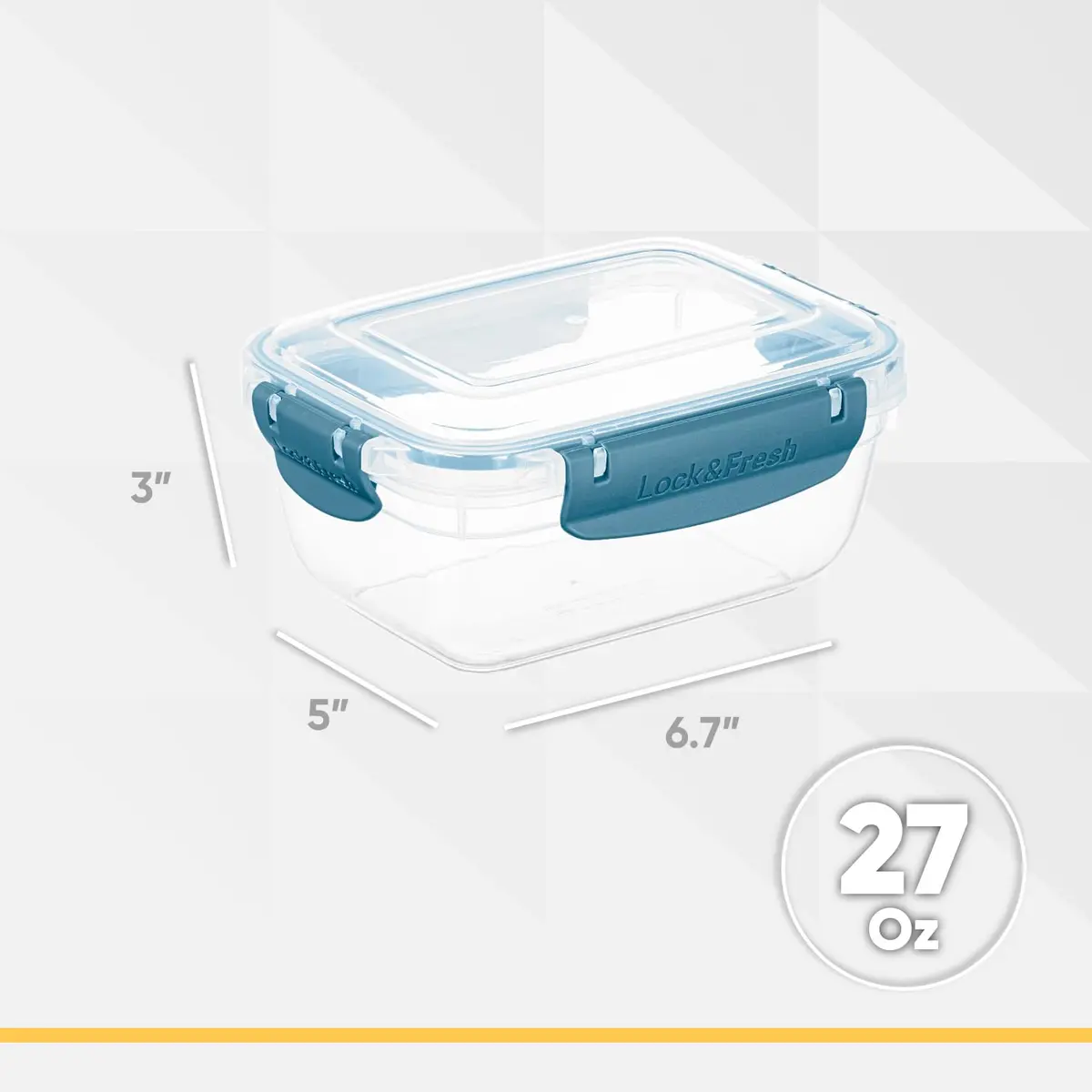 Superio Blue 27 Oz Food Storage Container | Airtight, Leakproof, BPA-Free Plastic for Kitchen & Pantry - view 2