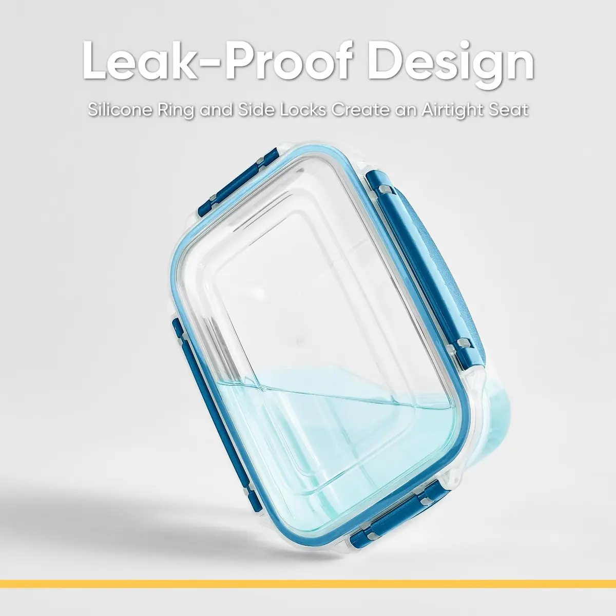 Superio Blue 27 Oz Food Storage Container | Airtight, Leakproof, BPA-Free Plastic for Kitchen & Pantry - view 3