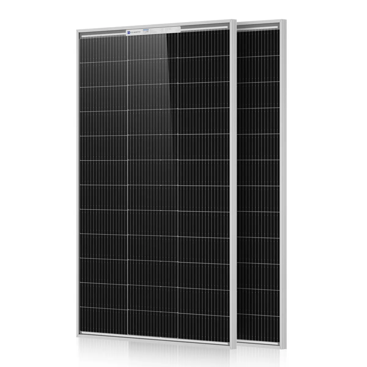 ECO-WORTHY 200 Watt Bifacial Solar Panel 2pcs 100W | High Efficiency, Off Grid PV Power for Home & RV - main product image