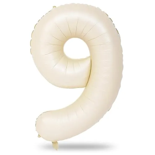 Lingqiang Cream Letter V Balloon 40 Inch | USA Imported Party Decor - main product image