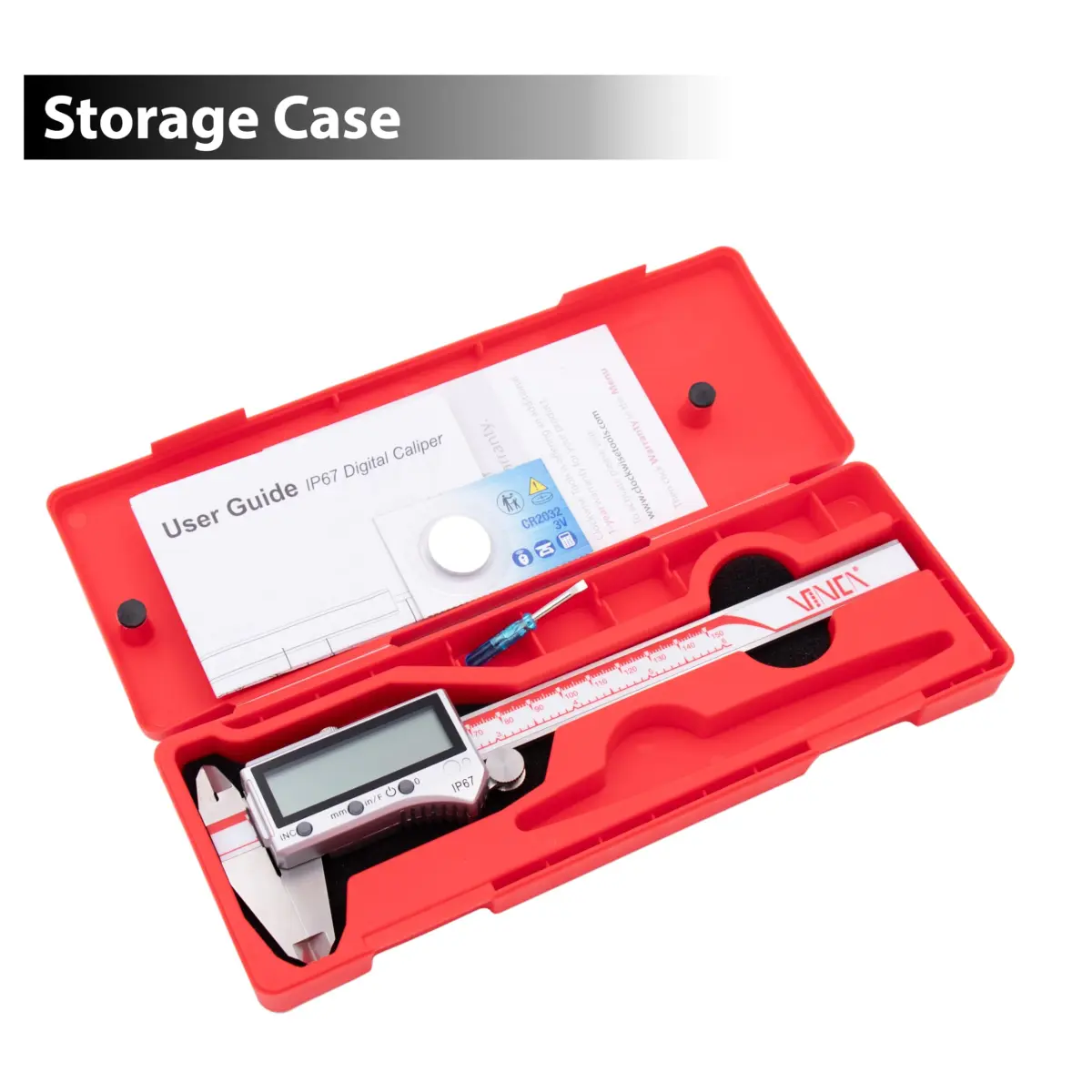 VINCA DIPA-0605 Digital Caliper 150mm (6 Inch) | IP67 Stainless Steel with Large LCD - view 8
