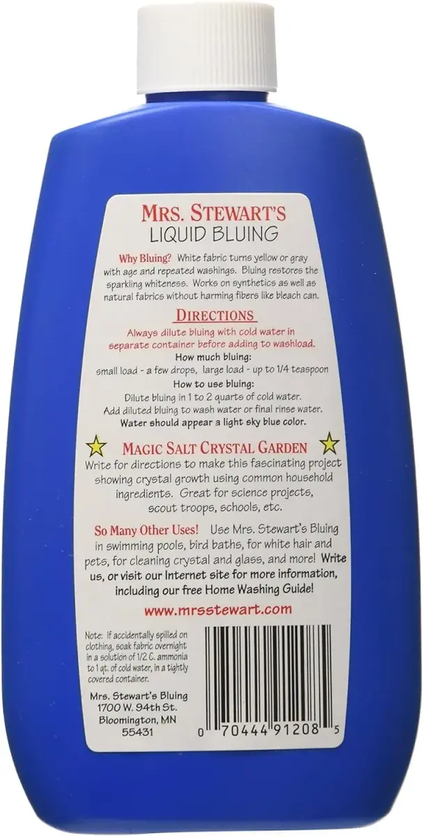 Mrs. Stewart's Concentrated Liquid Bluing 472ml (16 Fl Oz) | Whitens Whites Better Than Bleach - view 2