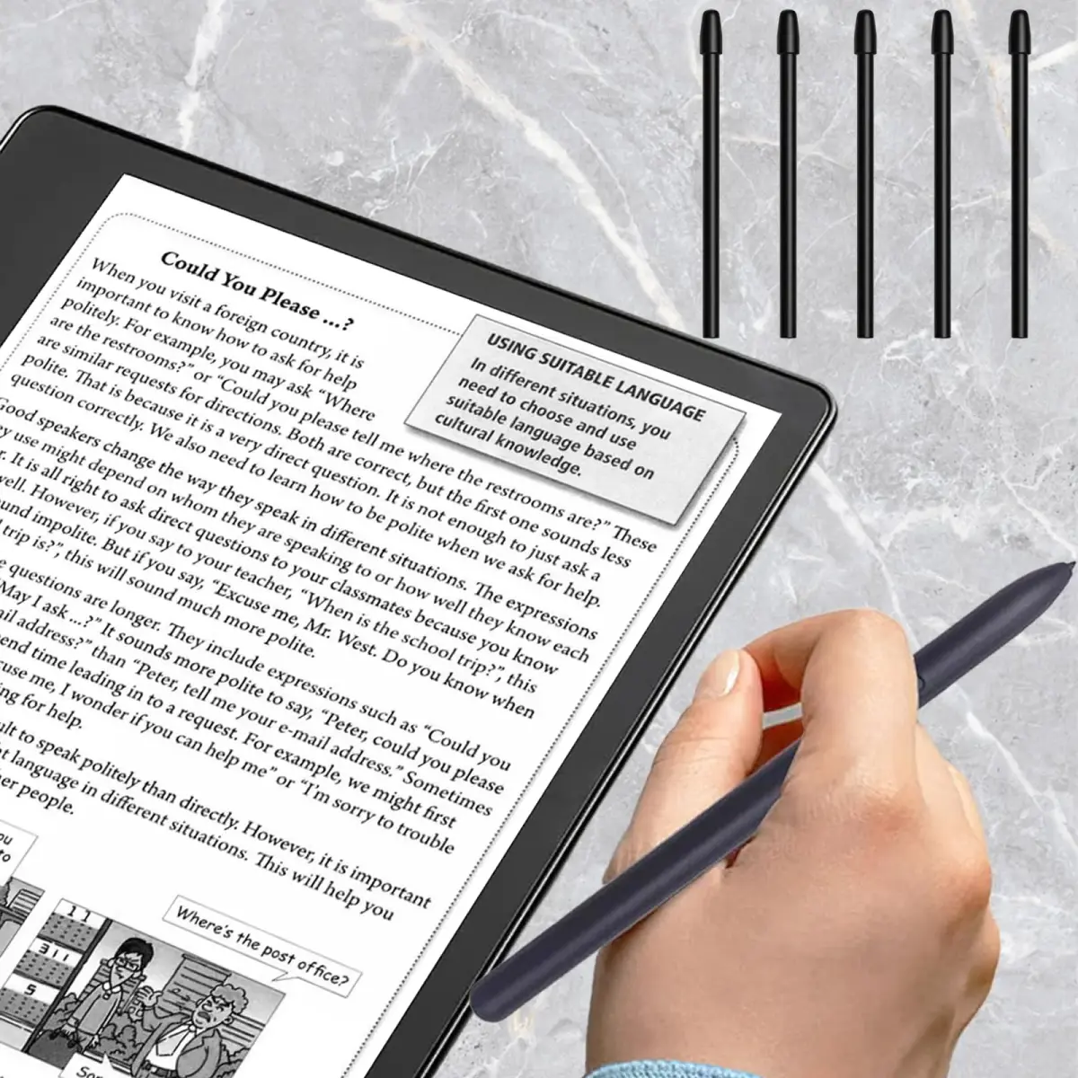 Mingxiong Replacement Pen Tips for Kindle Scribe 5 Pack | Smooth Writing, 4096 Pressure Levels - view 5