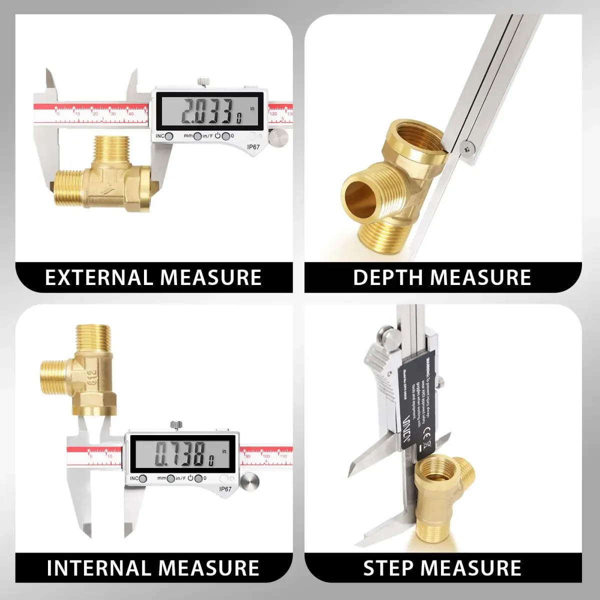 VINCA DIPA-0605B Bluetooth Digital Caliper 150mm (6 Inch) | IP67 Waterproof & Dustproof - view 3