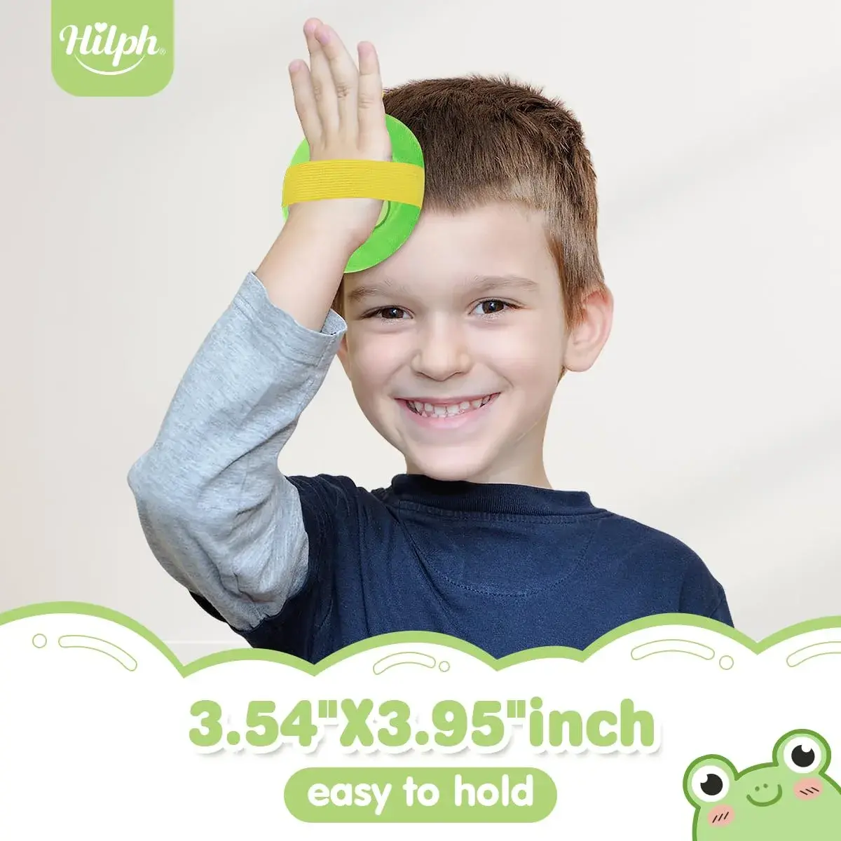 Hilph Kids Ice Packs, 3 Cute Frog Ice Packs with Cover & Handheld Straps | Reusable Gel Pack Hot Cold Compress for Boo Boos, Injuries, Pain Relief, Bumps Fever Wisdom Teeth, Fun Gift for Baby Childs - view 3