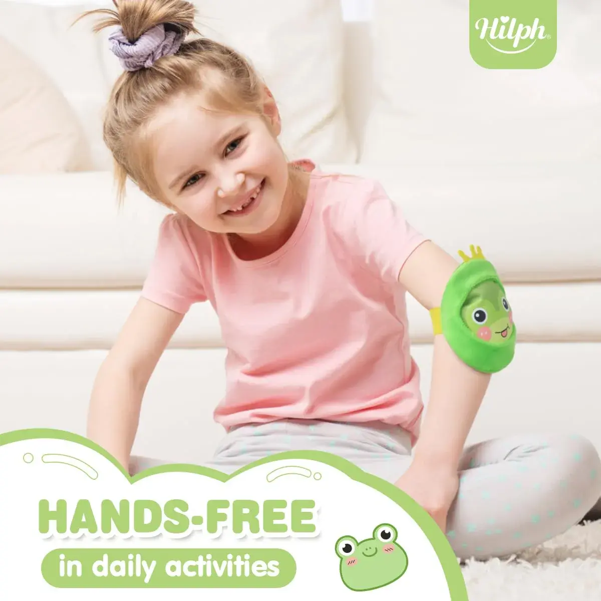 Hilph Kids Ice Packs, 3 Cute Frog Ice Packs with Cover & Handheld Straps | Reusable Gel Pack Hot Cold Compress for Boo Boos, Injuries, Pain Relief, Bumps Fever Wisdom Teeth, Fun Gift for Baby Childs - view 4