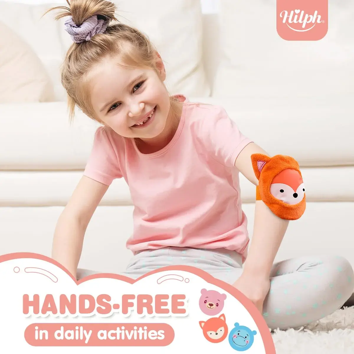 Hilph Kids Ice Packs, 3 Cute Animal Gel Packs with Washable Sleeve & Straps | Reusable Cold Compress for Boo Boos - view 2