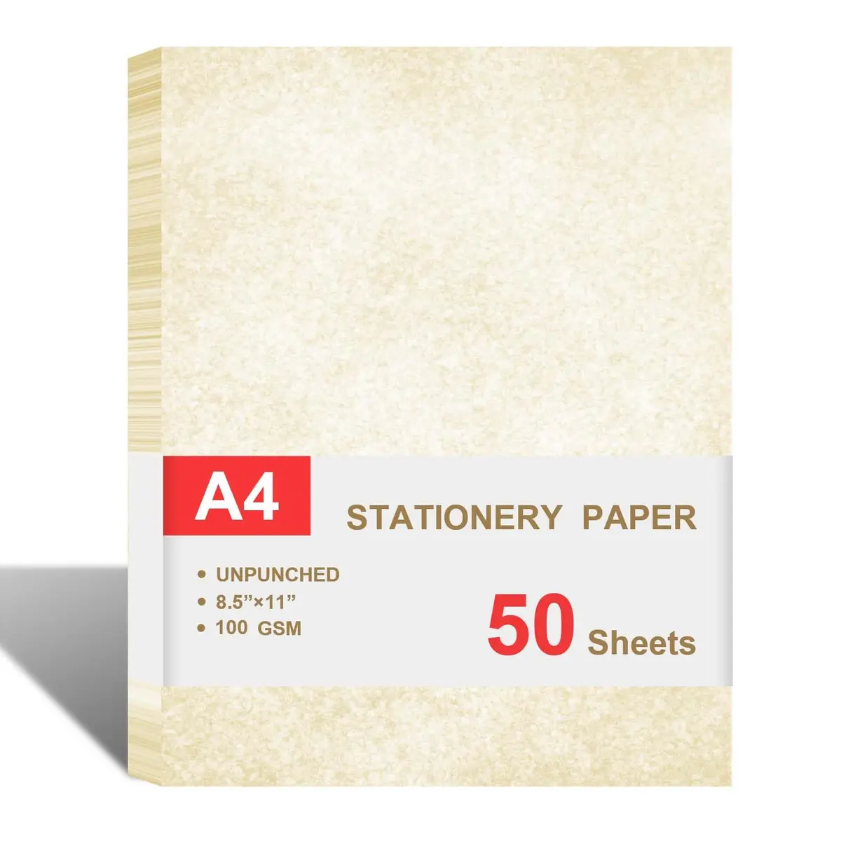 Cheericome Parchment Paper for Certificates - Letter Size 8.5" x 11", 50 Double-Sided Sheets, 100gsm | Authentic USA Import for Resumes & Diplomas - main product image