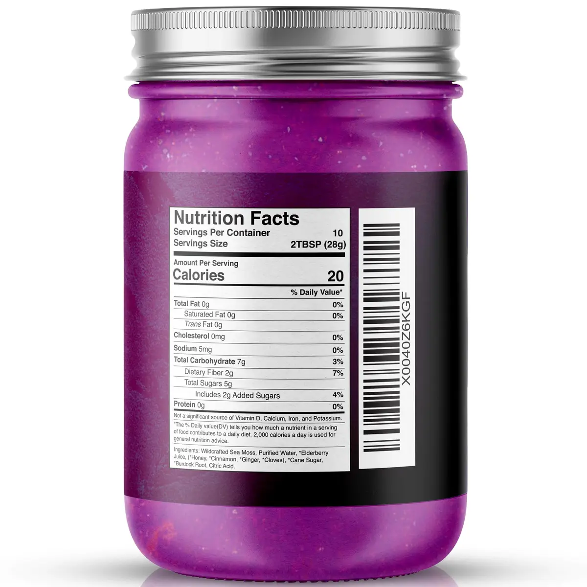 WELLNESS LABSRX Irish Sea Moss Gel Superfood Elderberry Flavor 296ml (10 Fl Oz) | Nutrient-Rich Superfood - view 2