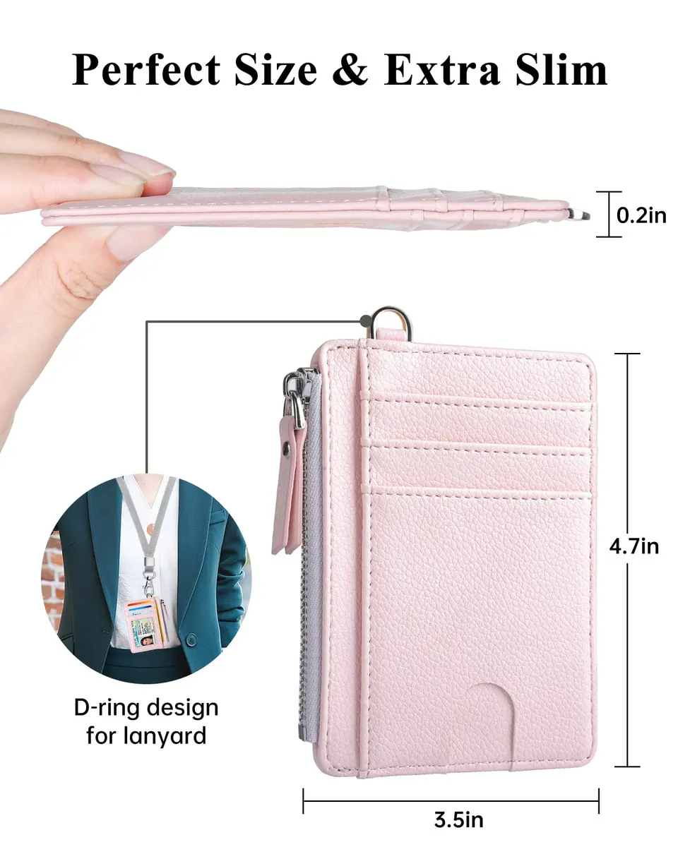Teskyer Slim RFID Wallet for Women, Small Card Holder with Zip Pocket | Compact, RFID-Blocking & Stylish - view 5