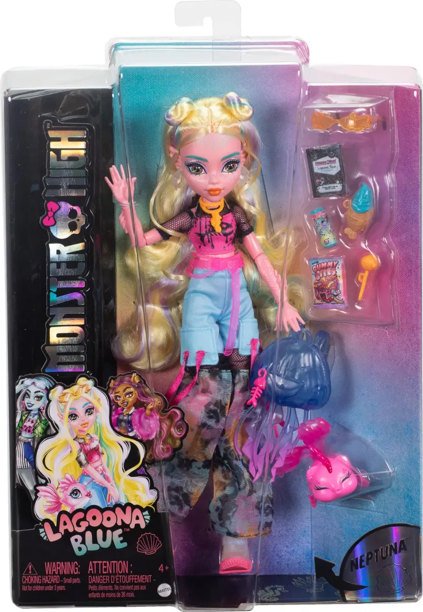 Monster High Lagoona Blue Doll in Cargo Pants | Poseable Sea Monster with Accessories for Kids 4+ - view 6