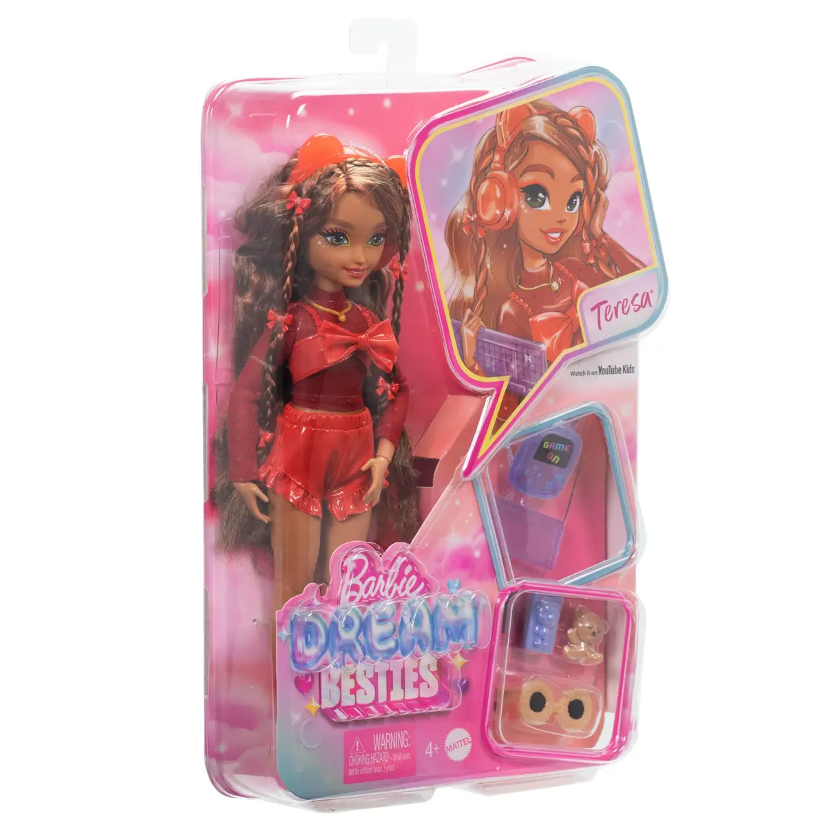 Barbie Dream Besties Teresa Doll and Accessories with Video Game Theme, 10+ Pieces, Ages 4+ | Encourages Imaginative Play - view 6