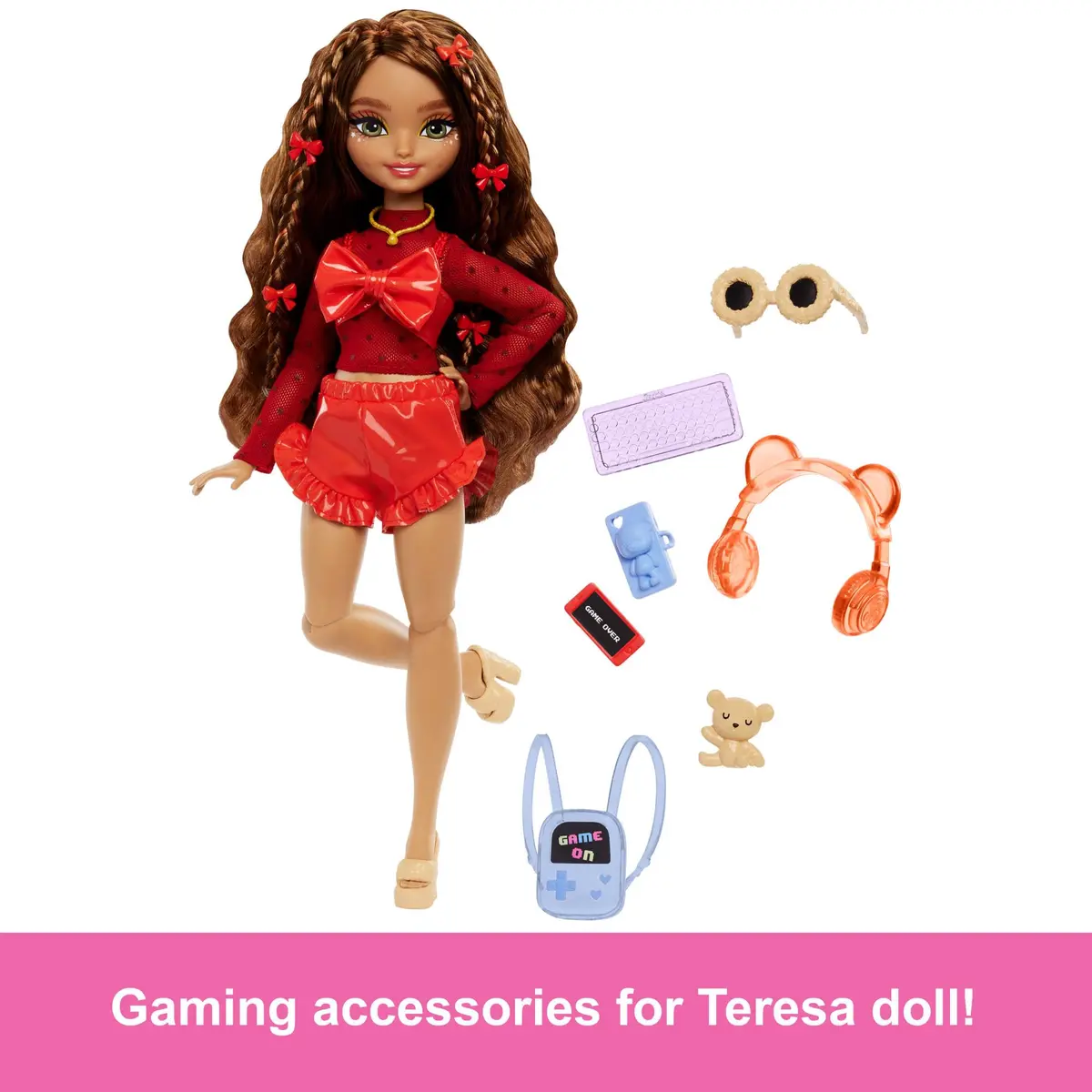 Barbie Dream Besties Teresa Doll and Accessories with Video Game Theme, 10+ Pieces, Ages 4+ | Encourages Imaginative Play - view 3