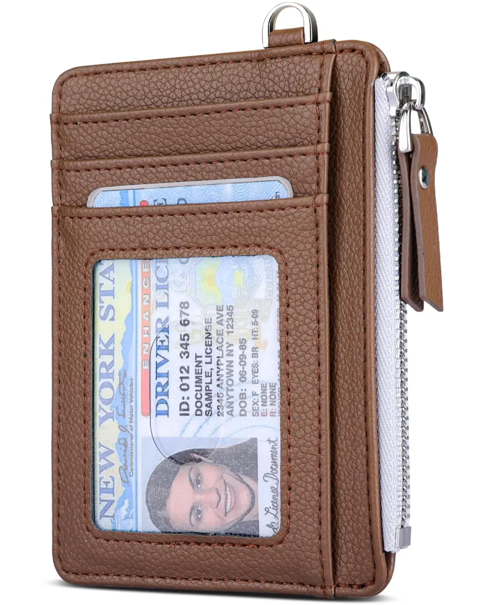 Teskyer Slim RFID Wallet for Women, Small Card Holder with Zip Pocket | Compact, RFID-Blocked, Stylish - main product image