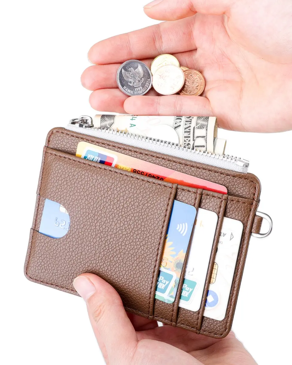 Teskyer Slim RFID Wallet for Women, Small Card Holder with Zip Pocket | Compact, RFID-Blocked, Stylish - view 3