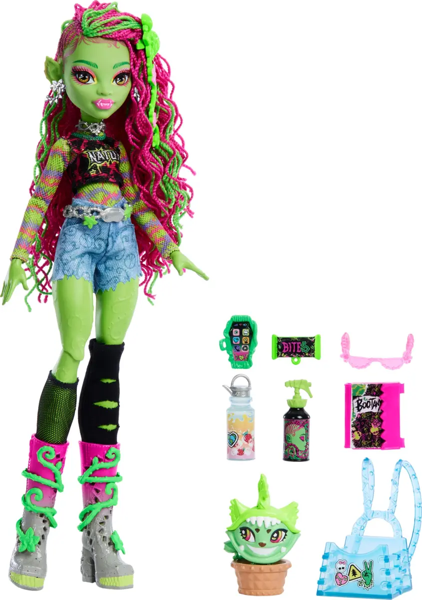 Monster High Venus McFlytrap Doll 5.9 inches | Fully articulated, collectible doll for kids 4+ - view 5