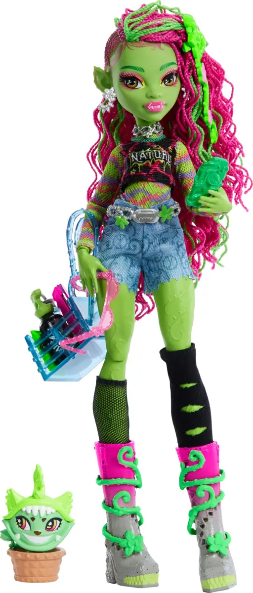 Monster High Venus McFlytrap Doll 5.9 inches | Fully articulated, collectible doll for kids 4+ - main product image
