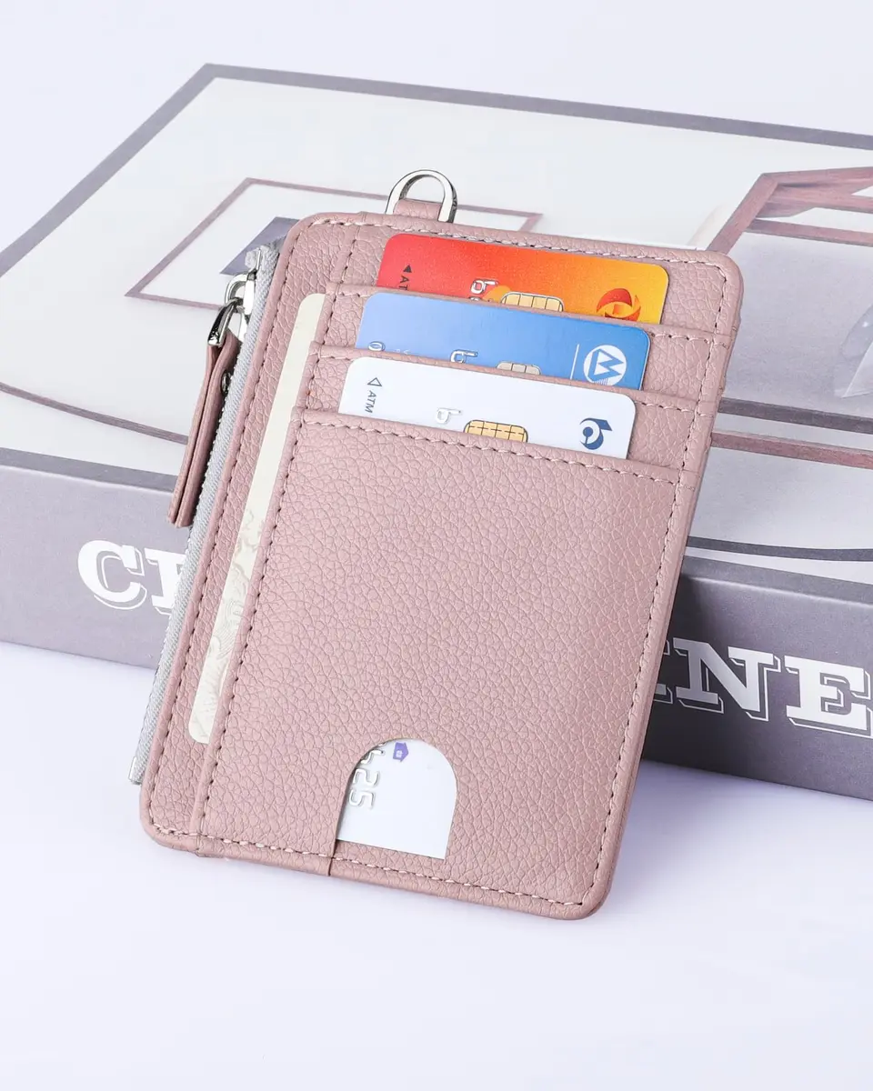 Teskyer Slim RFID Wallet for Women, Small Card Holder with Zip Pocket | Compact, RFID Blocking & Stylish - view 2
