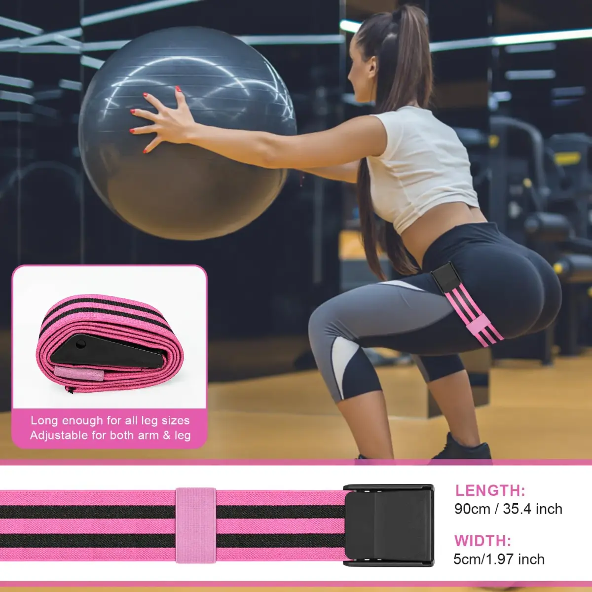 ROSYQUARZ Blood Flow Restriction Bands 2 Pack | Adjustable BFR Training for Muscle Building & Fat Loss - view 2