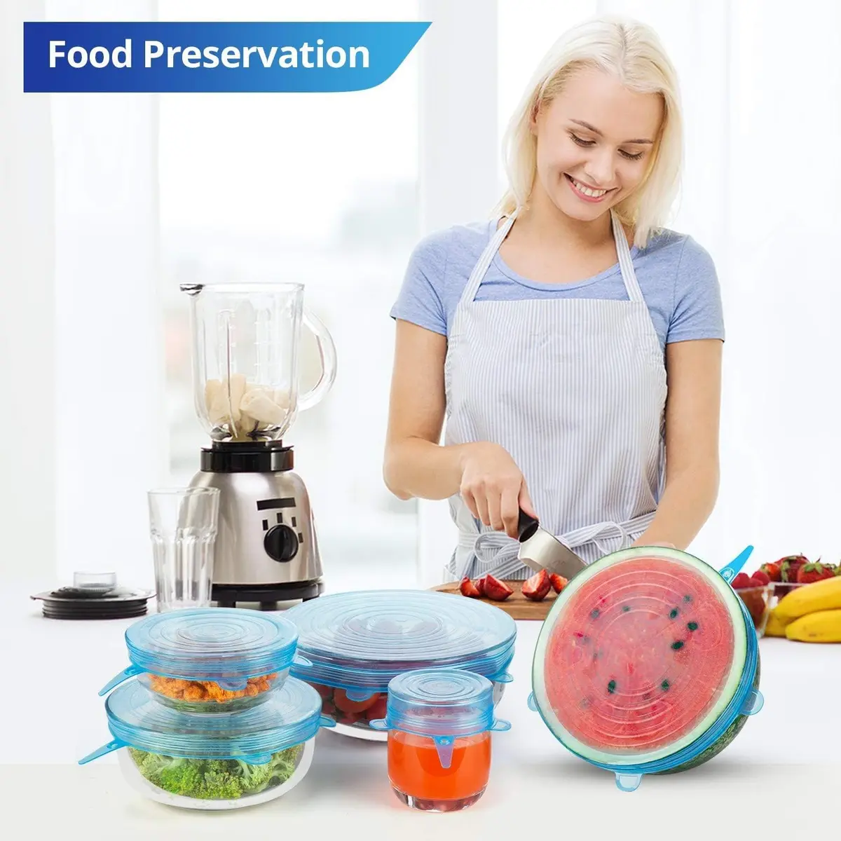 DAILY KISN Silicone Stretch Lids 12PCS | Reusable Food Covers for Bowls & Containers - view 5