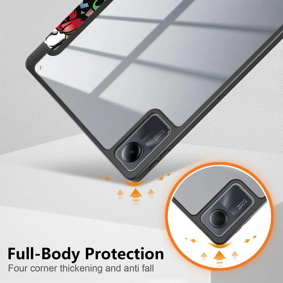 DingGuagua Case for Xiaomi Redmi Pad SE 11 inch Shockproof Cover | Auto Wake/Sleep, Transparent Back, Graffiti Design - view 5