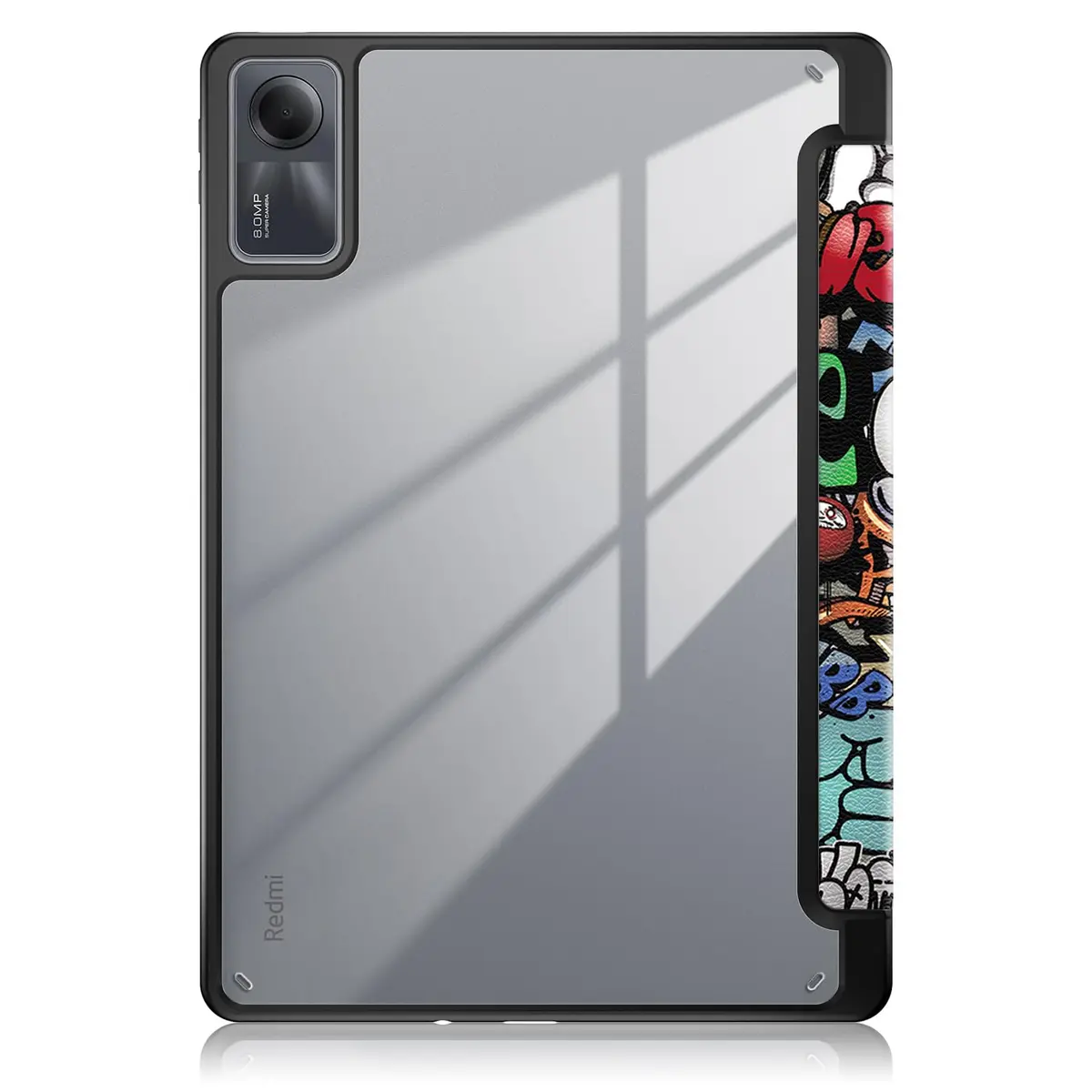 DingGuagua Case for Xiaomi Redmi Pad SE 11 inch Shockproof Cover | Auto Wake/Sleep, Transparent Back, Graffiti Design - view 8