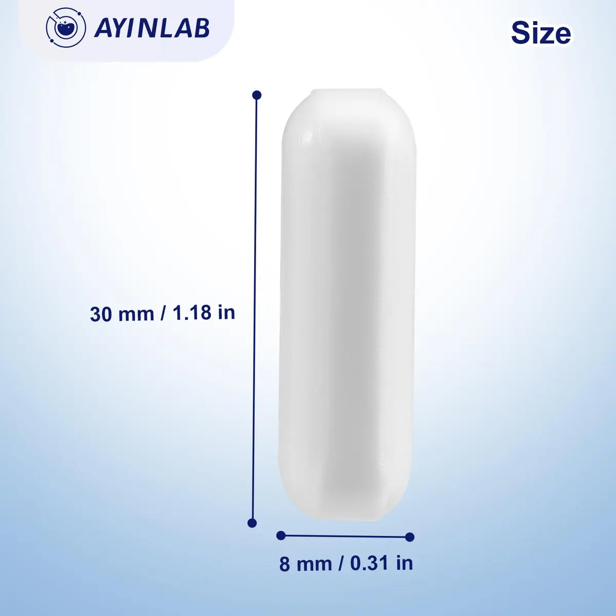 AYINLAB PTFE Magnetic Stir Bar Set 8x30mm (8pcs) | Chemical-Resistant Lab Stirring Rods - view 2