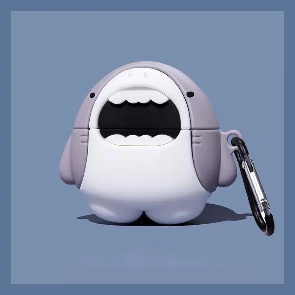 LiWerlly Cute Shark Case for Airpod Pro 2/1 Gen | Cartoon Silicone Cover, Soft & Durable, Compatible with Apple Airpods Pro 2022/2023 - main product image