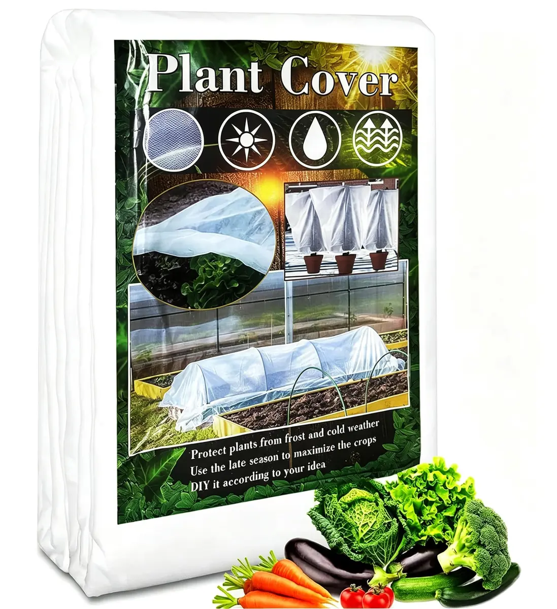 Kijamilee Plant Covers Freeze Protection 10FT x 50FT | Reusable Frost Cloths for Outdoor Plants - main product image