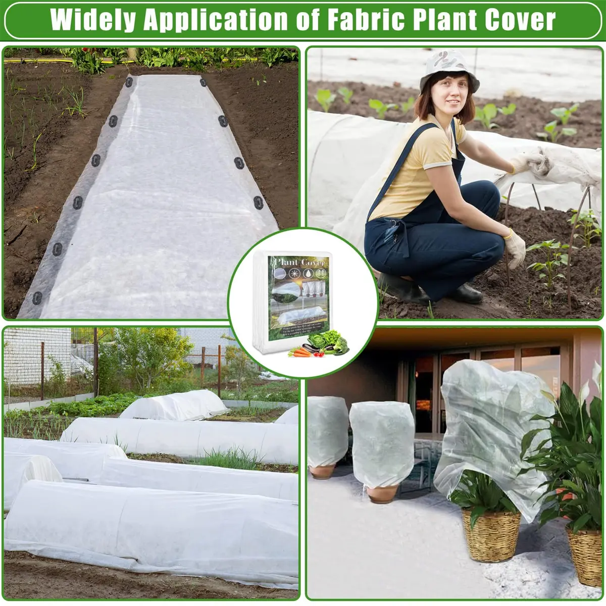Kijamilee Plant Covers Freeze Protection 10FT x 50FT | Reusable Frost Cloths for Outdoor Plants - view 4