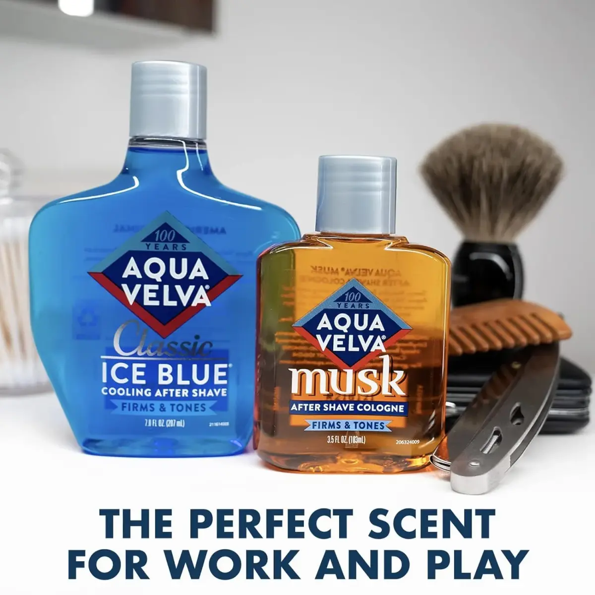 Aqua Velva Classic Ice Blue After Shave Lotion 414ml (14 Fl Oz) | Soothes, Cools, Refreshes Skin - view 6