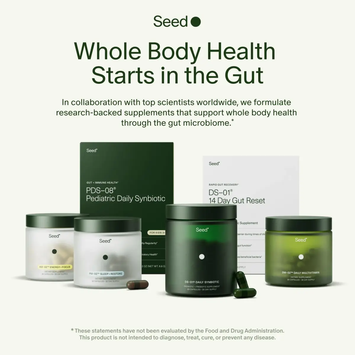 Seed DS-01 Daily Synbiotic Adult Probiotic + Prebiotic 60 Capsules (1.7 oz) | Clinically Validated Gut Health - view 8