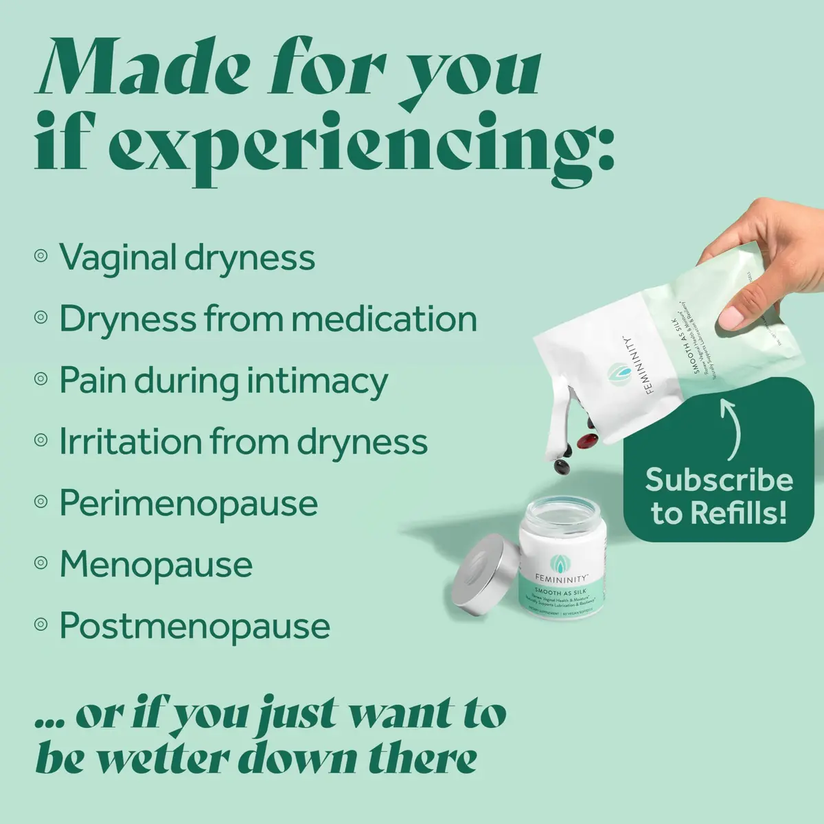 Femininity Softgels for Vaginal Dryness 60 Count | Omega 7 & Organic Sea Buckthorn - view 2