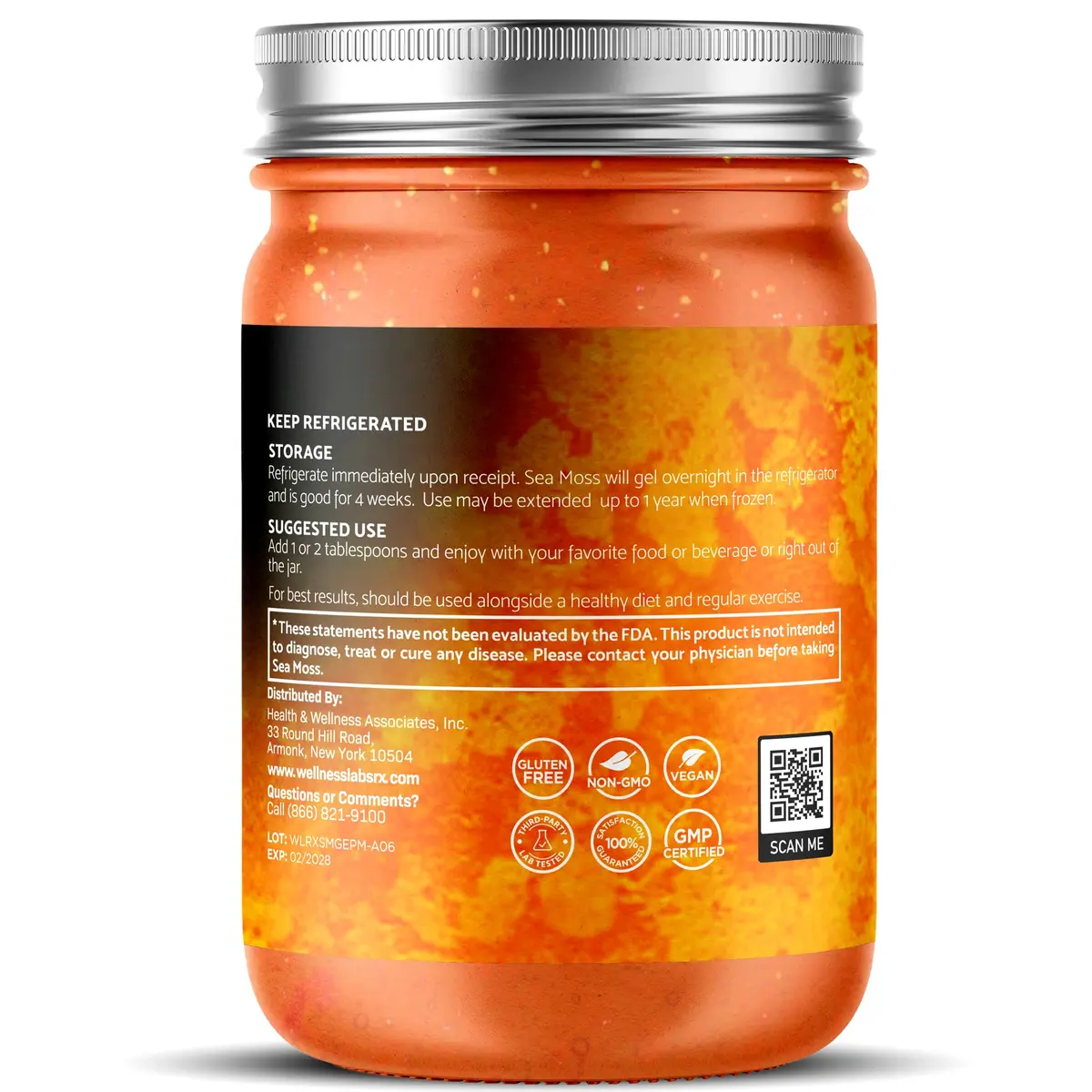 WELLNESS LABSRX Irish Sea Moss Gel Superfood Pineapple Mango 10 oz (296 ml) | Nutrient-Rich Superfood for Wellness - view 3