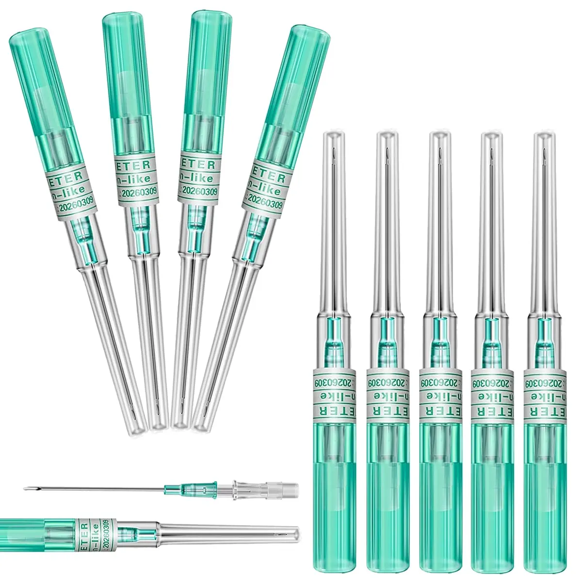 YONGDA Catheter Piercing Needles 18G 10pcs | Precision Jewelry Piercing Supply - main product image