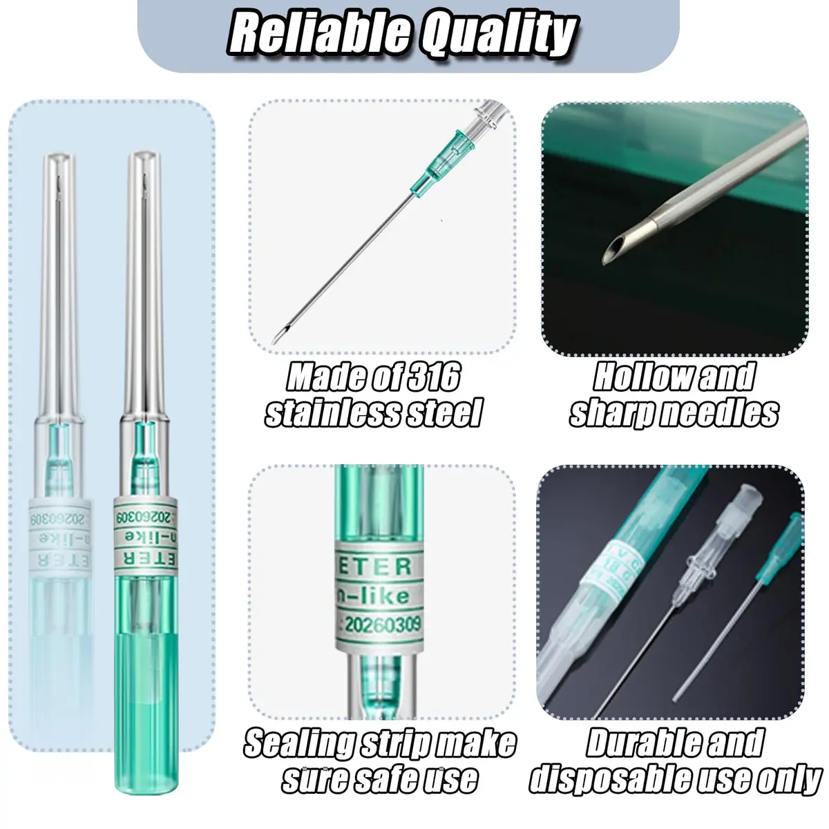 YONGDA Catheter Piercing Needles 18G 10pcs | Precision Jewelry Piercing Supply - view 2