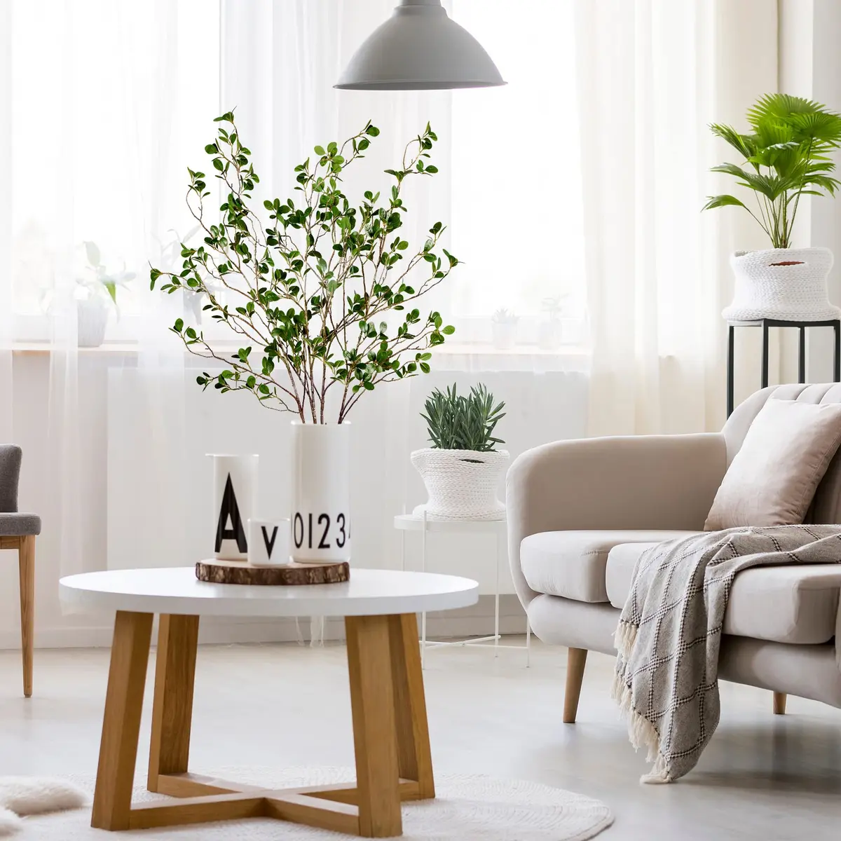 Sggvecsy Artificial Ficus Branches 43’’ | Realistic Greenery for Home & Office - view 4