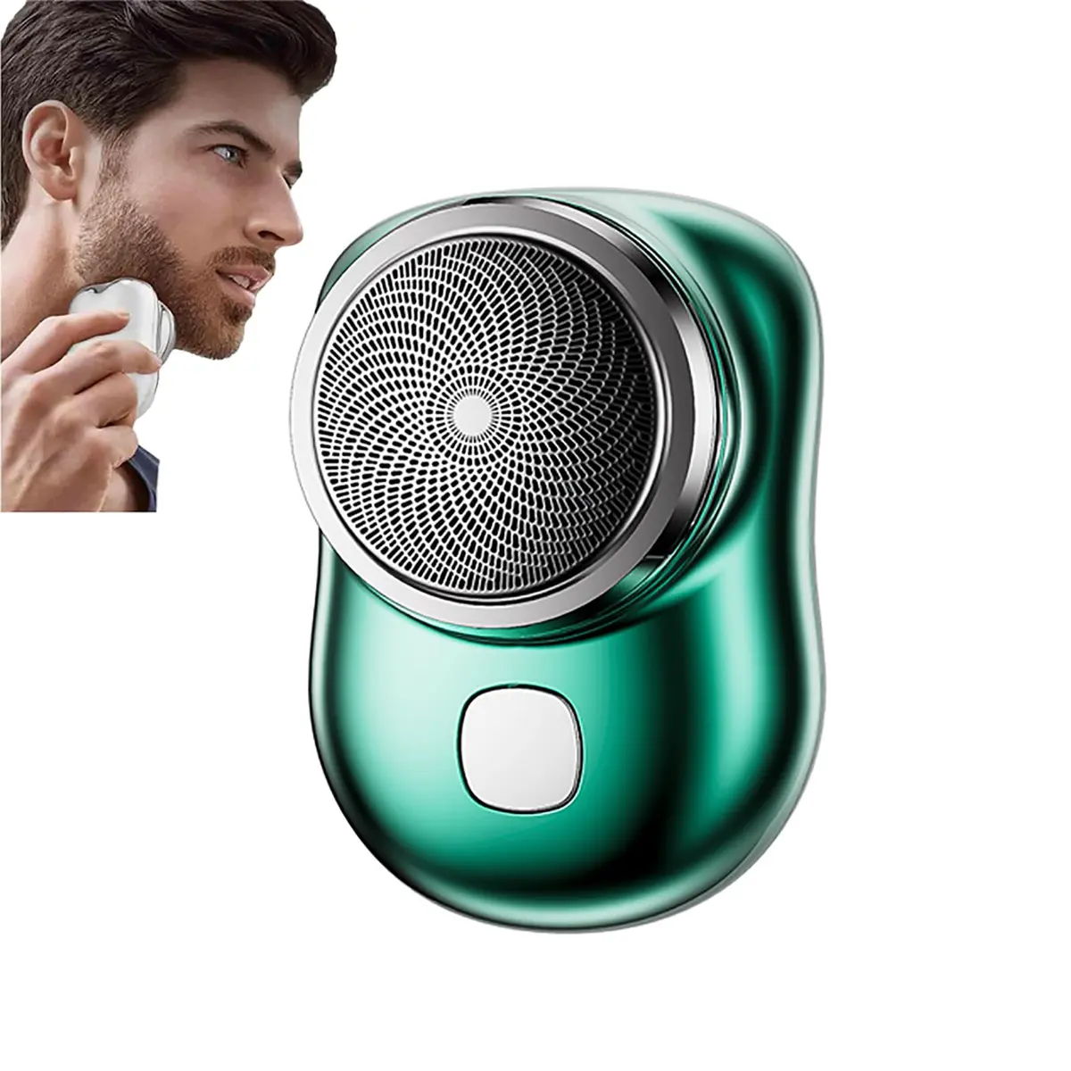KRRHUEO Zao Mini Shaver Men 2023 Electric Razor 7200rpm (Green) - main product image