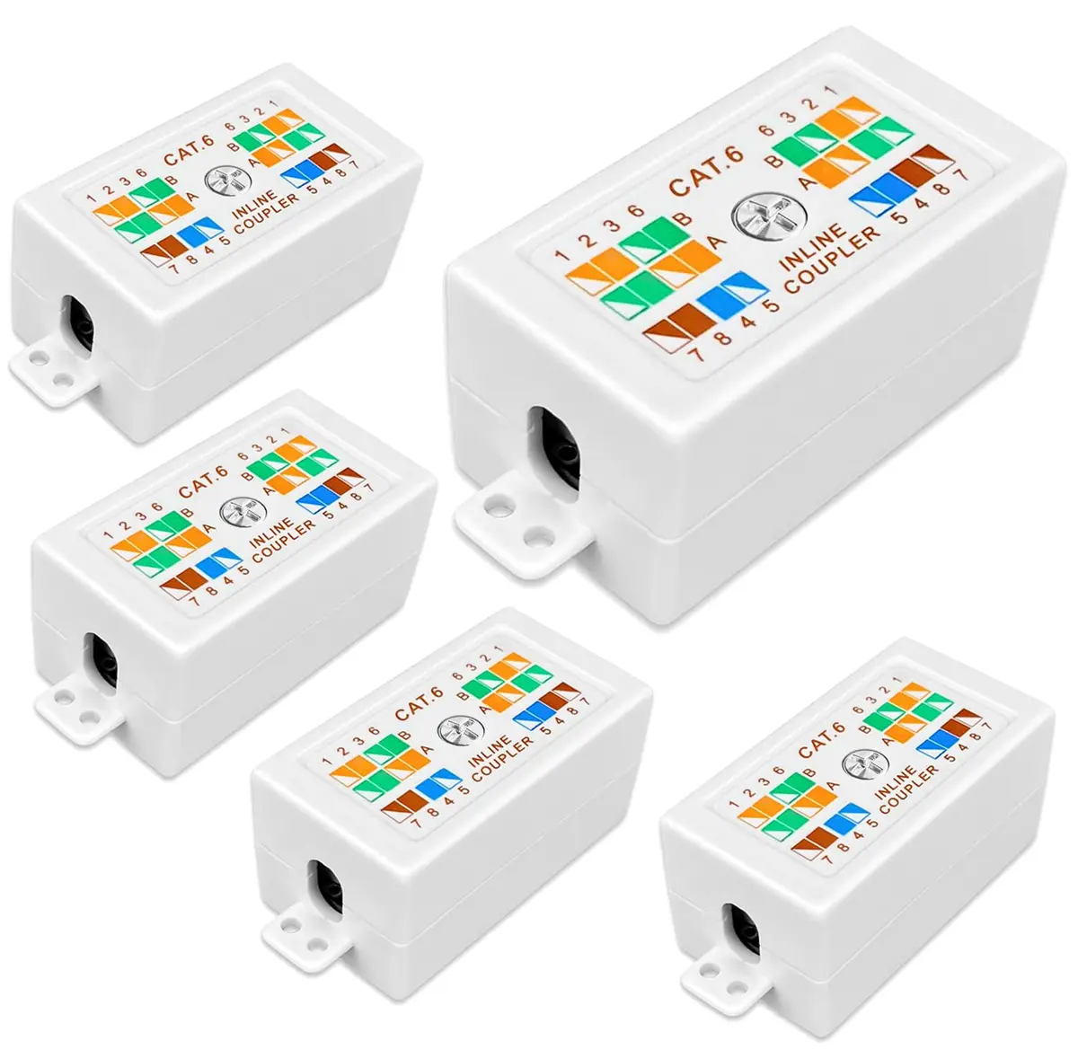 itxtynlo Cat 6 Junction Box 5 Pack | Unshielded Ethernet Splicing Solution - main product image