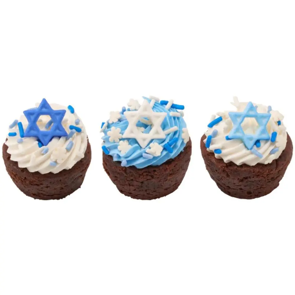 It Was All A Dream Shop Star of David Edible Sugar Decorations 6 pcs | Edible Hanukkah Cake Toppers - view 3