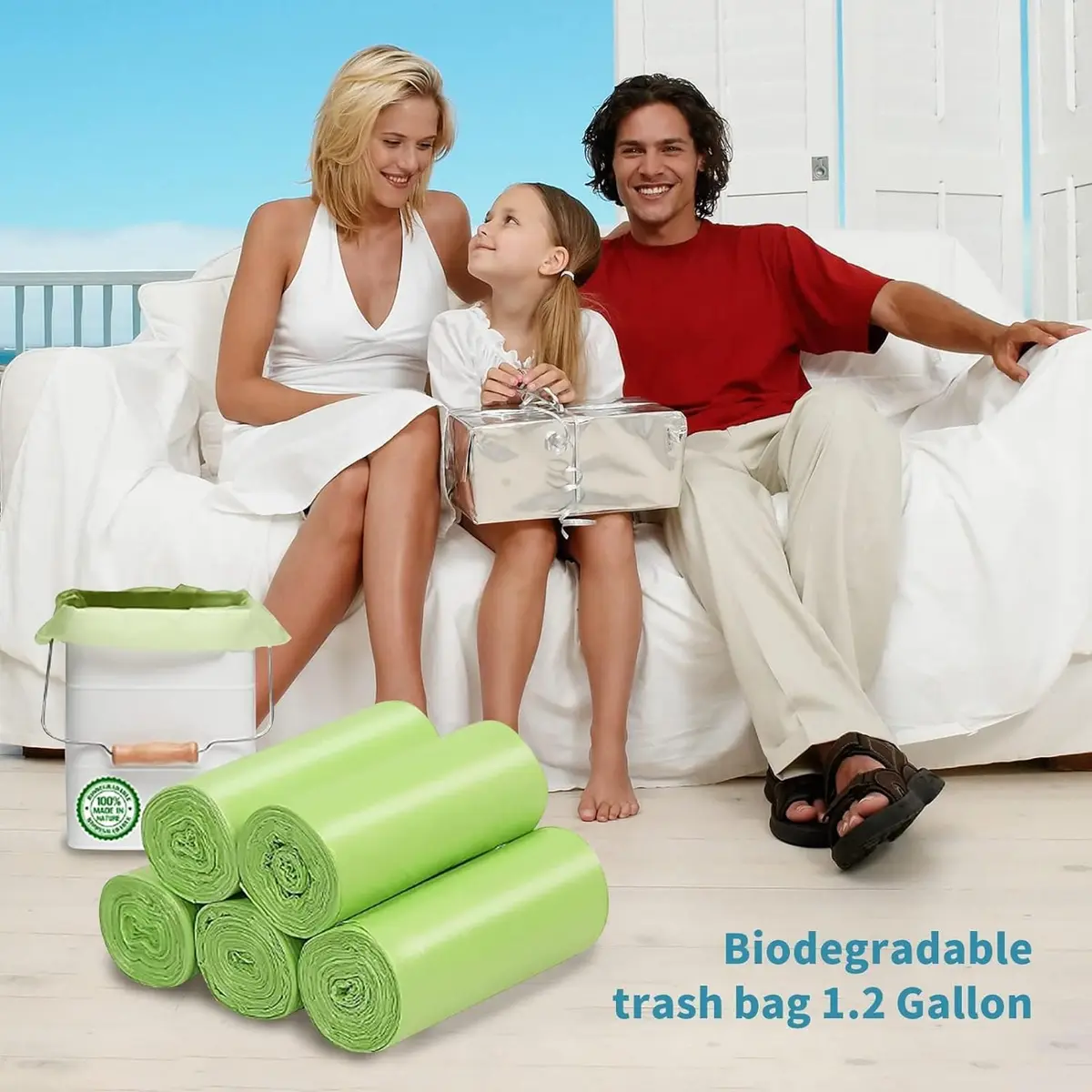 Aoriyar Compost Trash Bags 1.2 Gallon | Biodegradable & Leakproof 120 Count - view 4