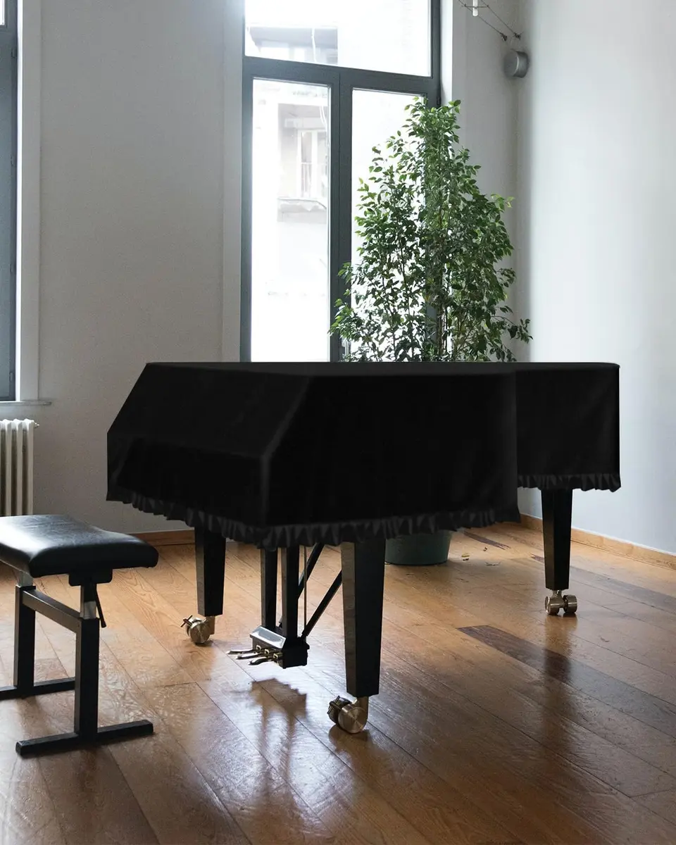 TINDTOP Grand Piano Cover, Velvet Dustproof Baby Piano Cover 180cm x 150cm x 50cm | Full Protection & Elegant Design - view 7