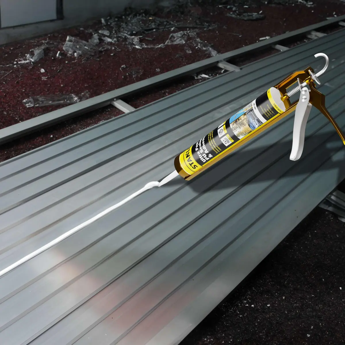 STANLEY S360 Seam Sealer Automotive 12 Pack | Ultra Fast Cure, Flexible & Durable, Gray - view 6
